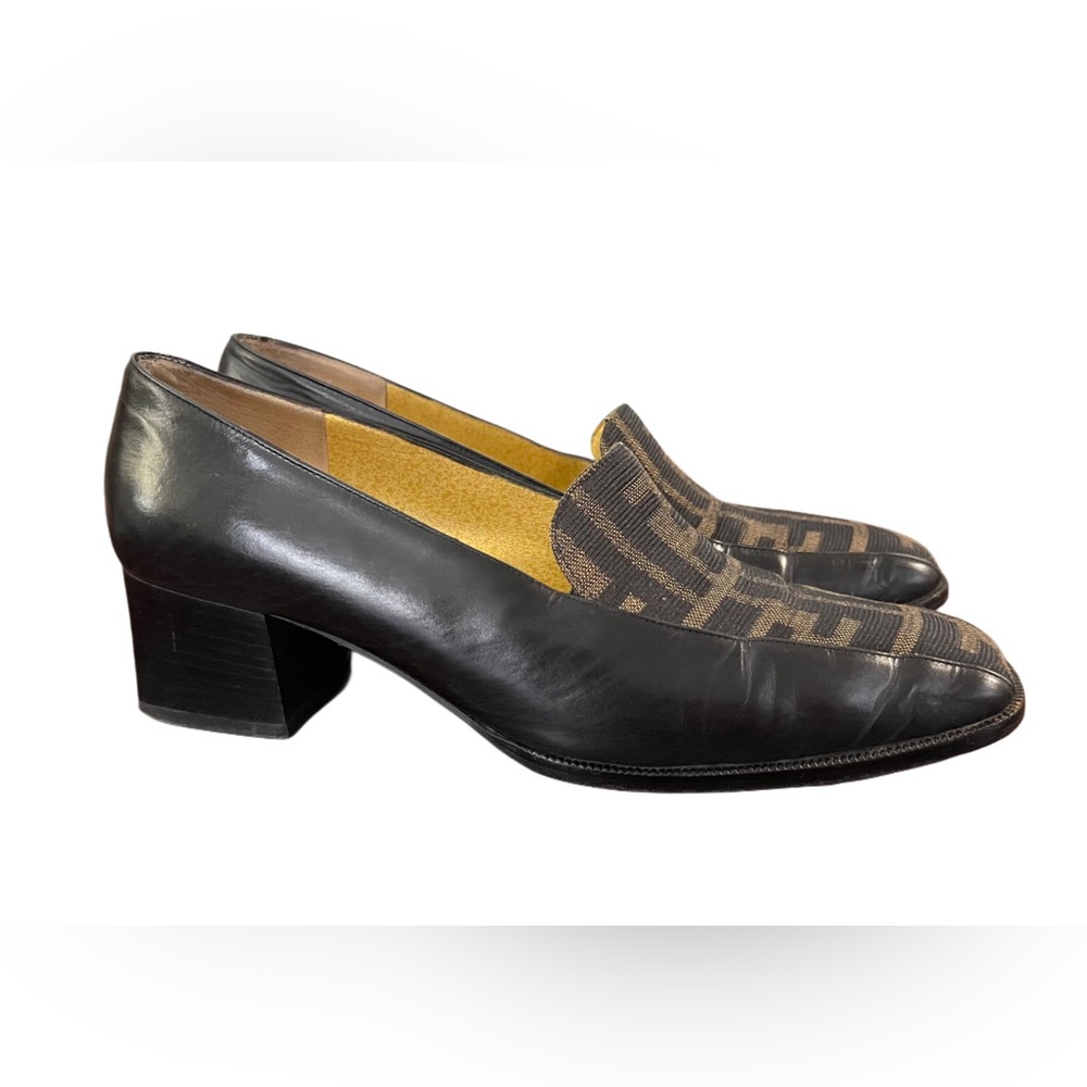 Fendi Zucca Logo Leather Loafers | Size 36.5 or 23.5 cm - Picture 2 of 16